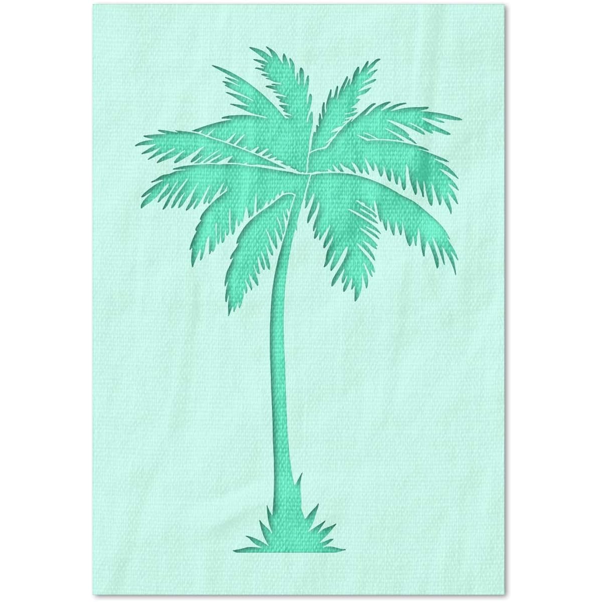 StencilStop Palm Tree Stencil - Reusable for DIY Projects, Painting, Drawing, Crafts - 14 Mil Mylar Plastic (15.5 x 24 Inch)