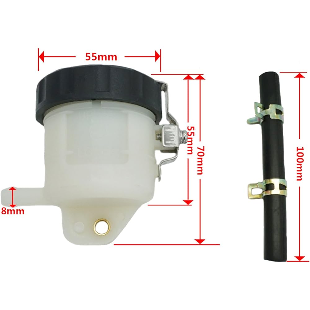 S SYUU Motorcycle Front Brake Master Cylinder Tank Oil Cup Liquid Bottle Reservoir Compatible with Kawasaki NINJA636/1000 ZX-6R ZX6R ZX-10R ZX10R ZX-14R Z1000SX
