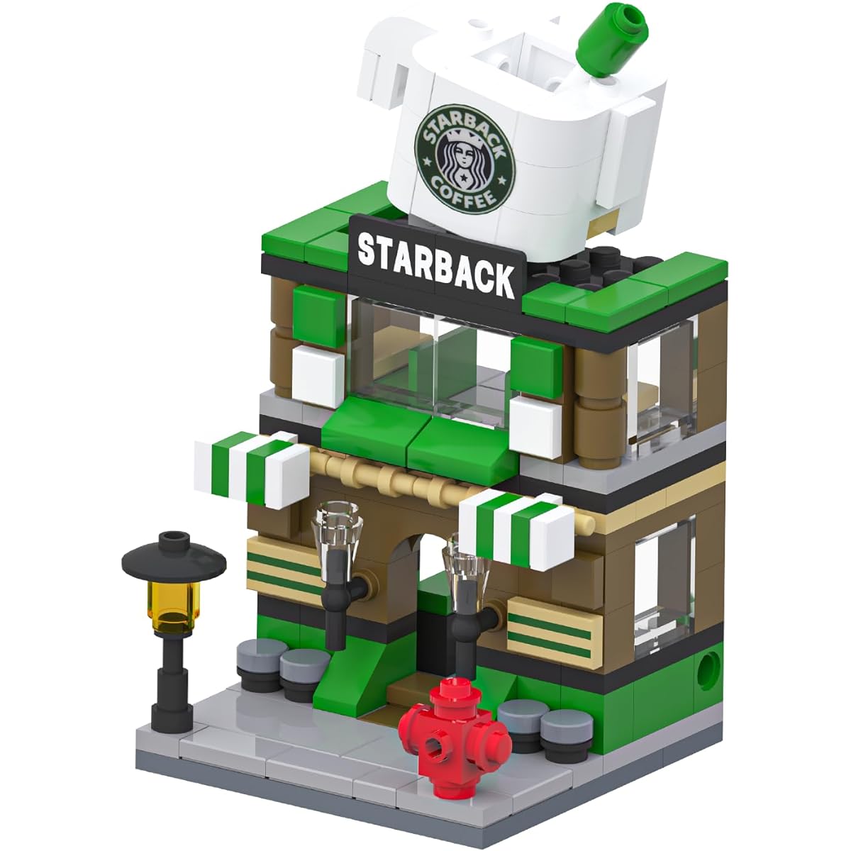 BYDEAS Building Blocks Mini City Coffee House Playset Lego Building Set 208 Pieces Educational Kit Birthday Gift for Ages 6+