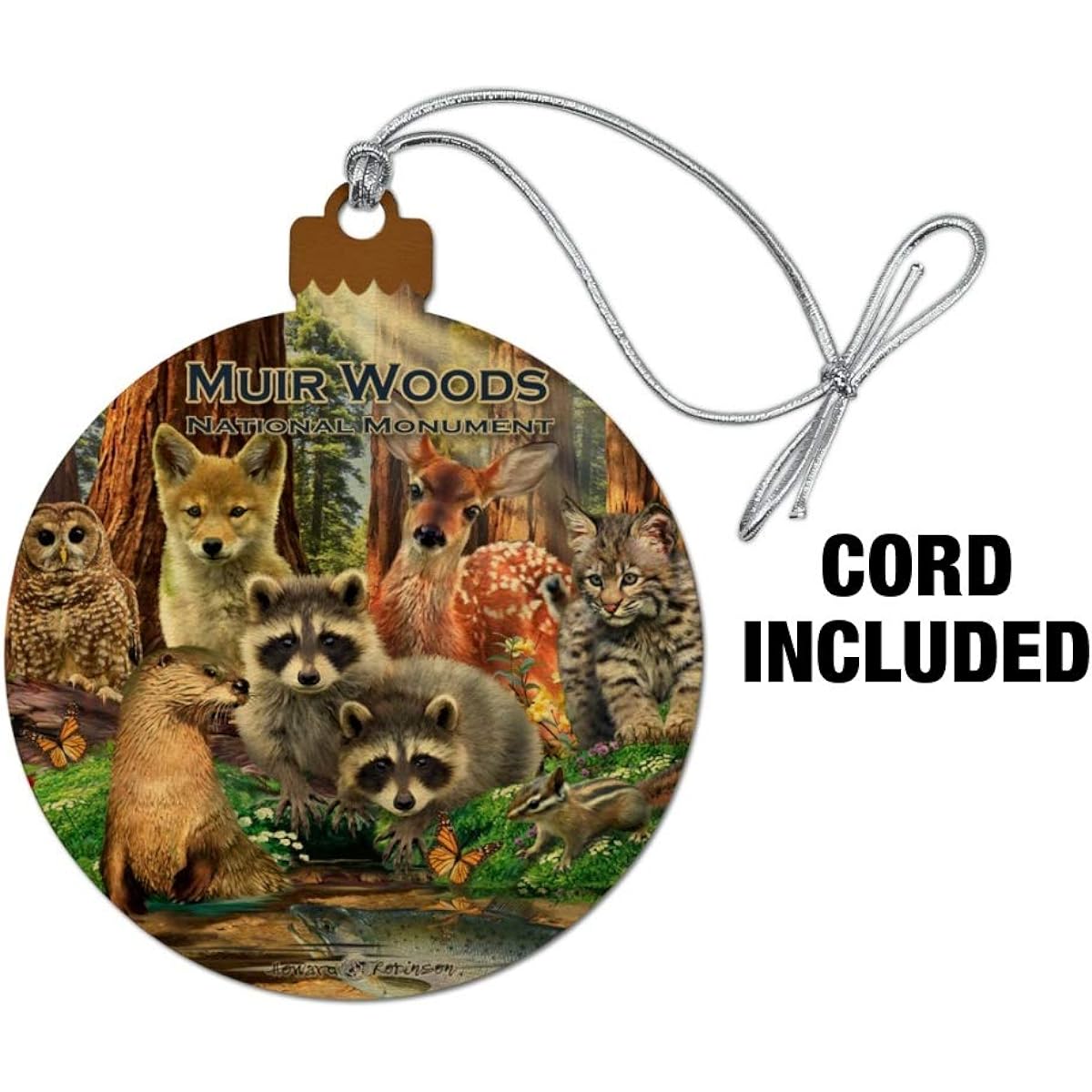 Muir Woods National Monument California California Redwoods Forest Animals Wood Christmas Tree Holiday Ornaments