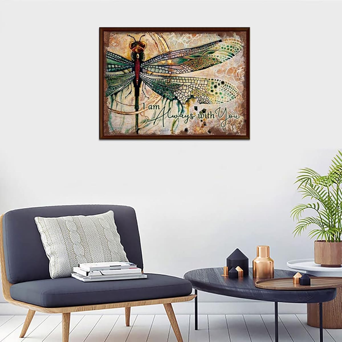 UPABLUNSO Diamond Painting Kits Dragonfly Painting 5D Diamond Art for Adults/Kids Diamond Painting Kits Accessories Full Drill Kit Crystal Picture Home Wall Decoration Gift 12x16inch