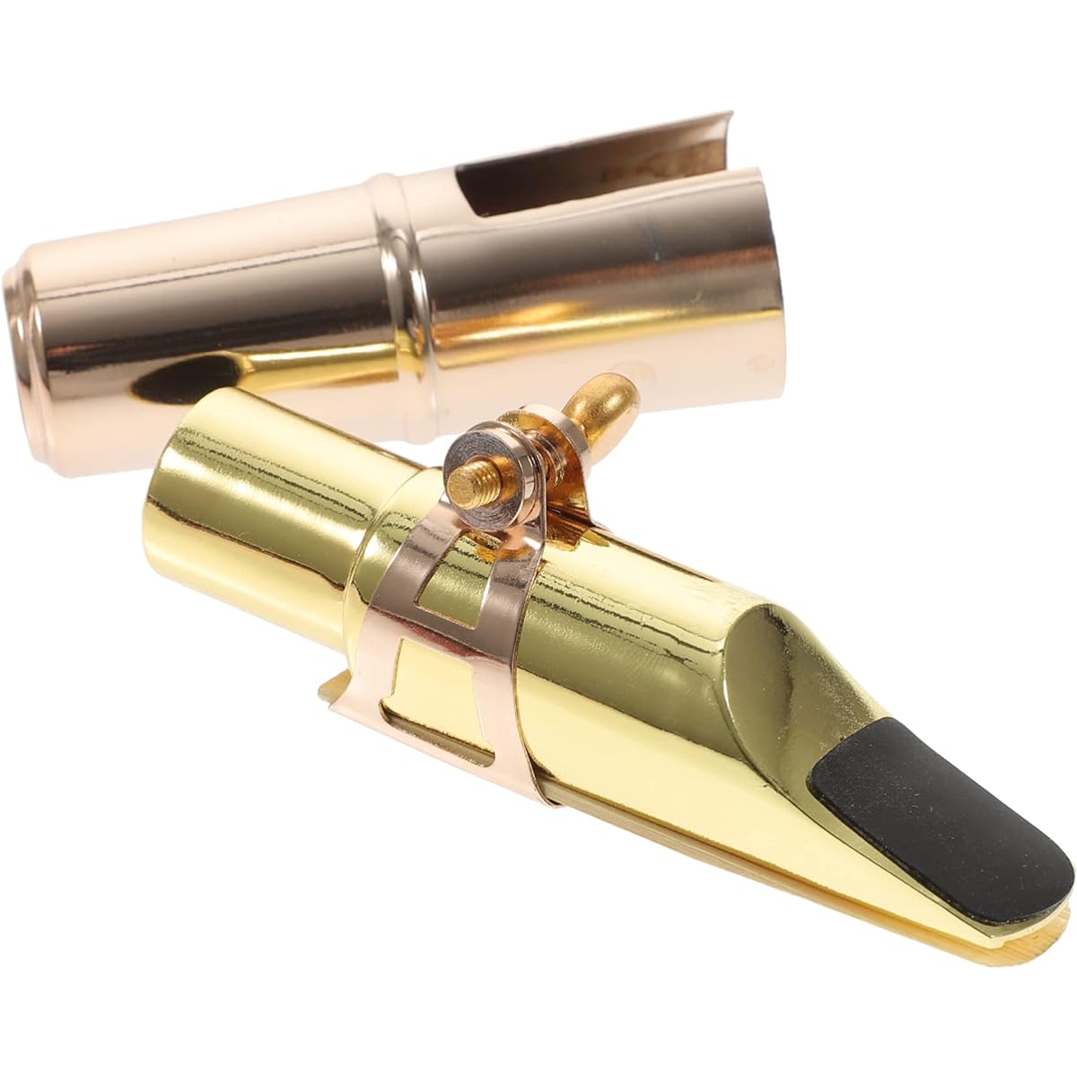 VICASKY 3-Piece Set Saxophone Mouthpiece, Saxophone Mouth Cap, Bass Clarinet Mouthpiece, Saxophone Mute, Saxophone Reed Kit, Saxophone Metal Ligature, Tenor Saxophone Mouthpiece