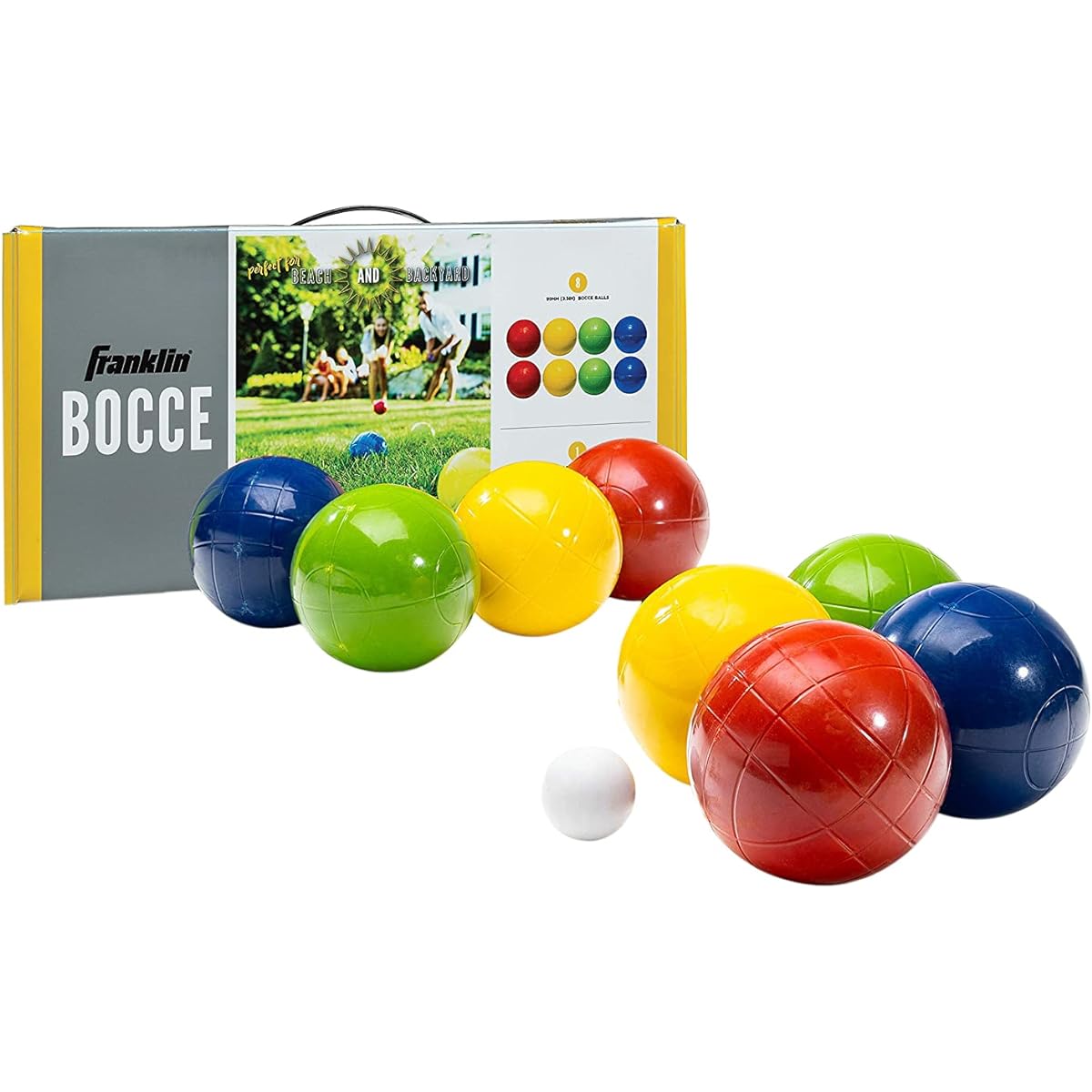 Franklin Sports Boccia Set for Beach/Lawn/Outdoor Use - 8 Boccia Balls & 1 Pallino [Official Import from Japan]