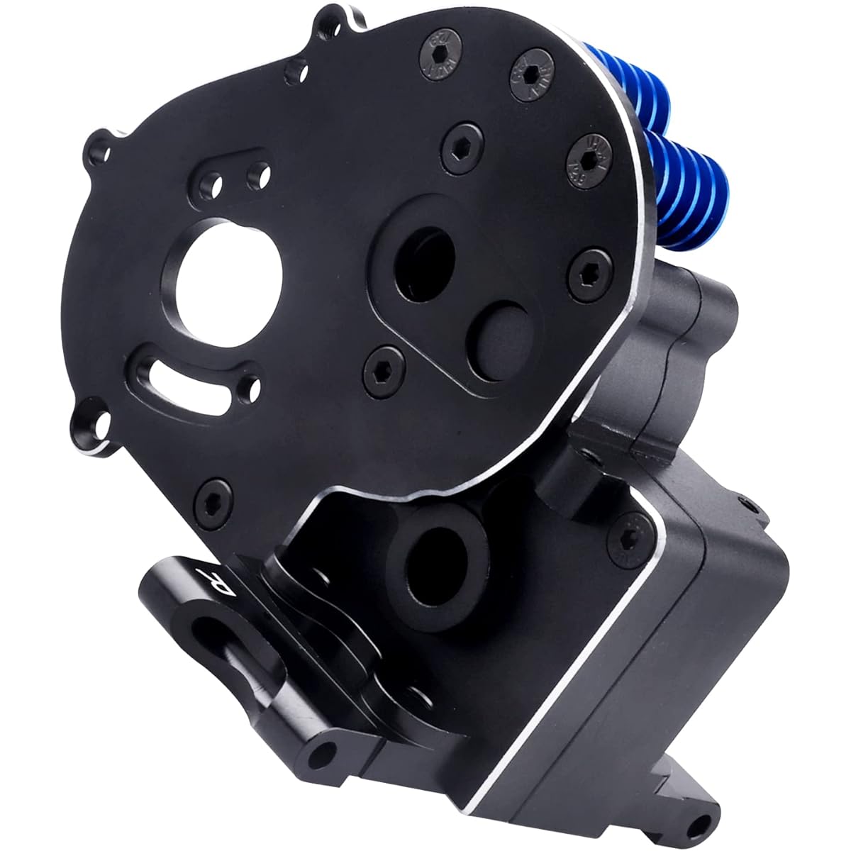 CrazyHobby Aluminum Transmission Case Gearbox with Motor Plate and Arm Mount Replacement for 1/10 Traxxas Slash 2WD Rustler Stampede Bandit 3691
