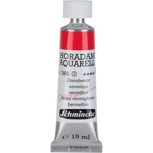 Schmincke Horadam Transparent Watercolor Paint, 15ml Tube, Vermilion