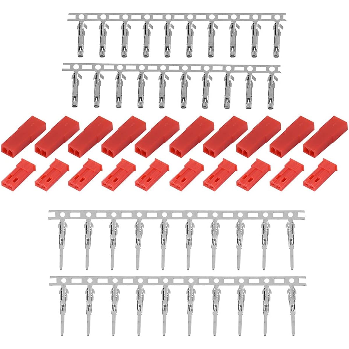 RiToEasysports JST Plug Connector JST Female and Male Plug Battery Red Color Housing & Connector Tweezers