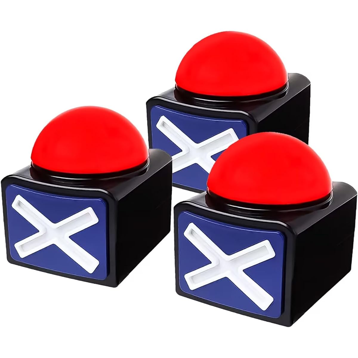 RIBOSY Game Answer Buzzer Set of 2 with Lights and Sounds Trivia Quiz Got Talent Buzzer - Buzzer Button for Game Shows