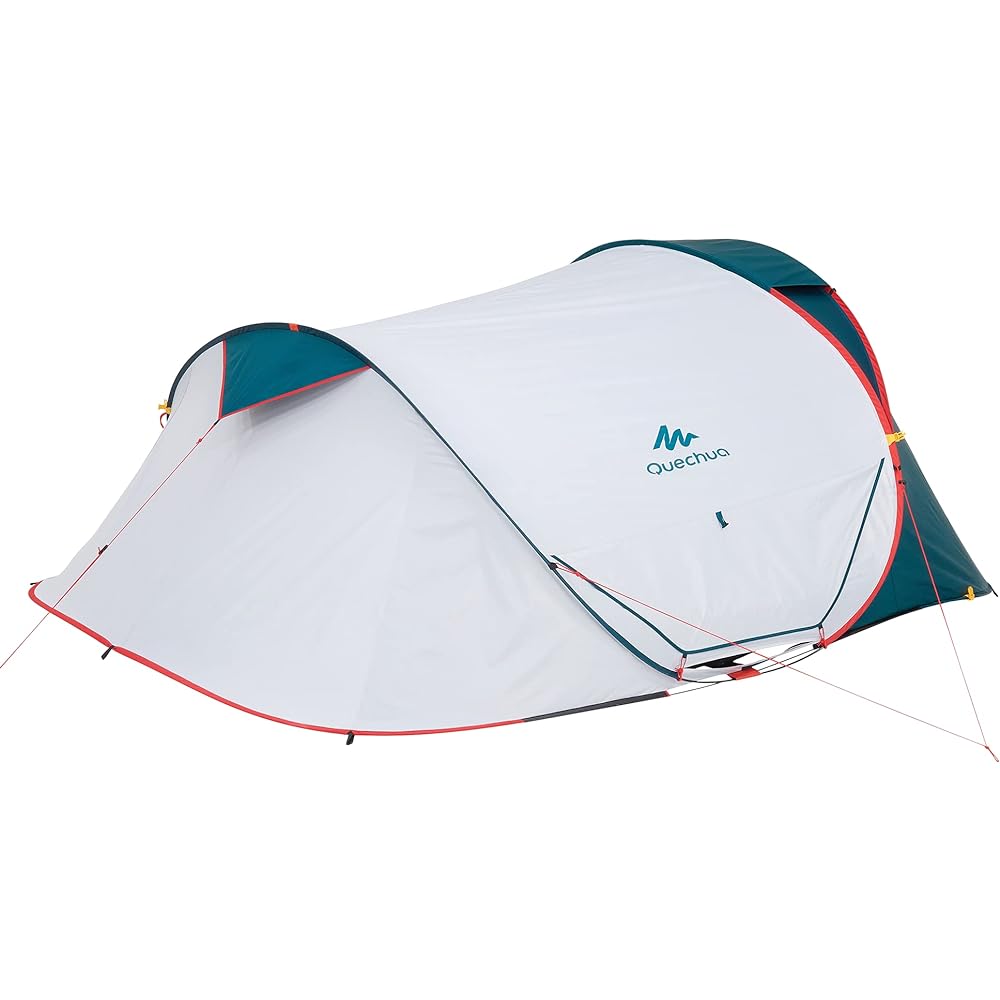 QUECHUA Decathlon Camping Outdoor Tent One-Touch Tent Pop-up Tent Easy Setup Spacious Space Compact 2 SECONDS FRESH&BLACK XL For 2 People [One-touch Easy Setup Solo Family Outdoor Water Pressure Resistant Double Structure Windproof Breathable Free Standi