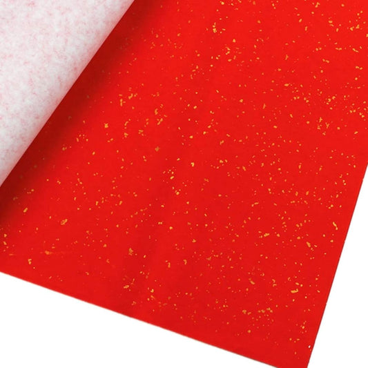 20 Sheets Red Rice Paper Cutouts Chinese Calligraphy Wedding Party DIY Caplets Chinese New Year Calligraphy Rice Red Paper (Golden Point)