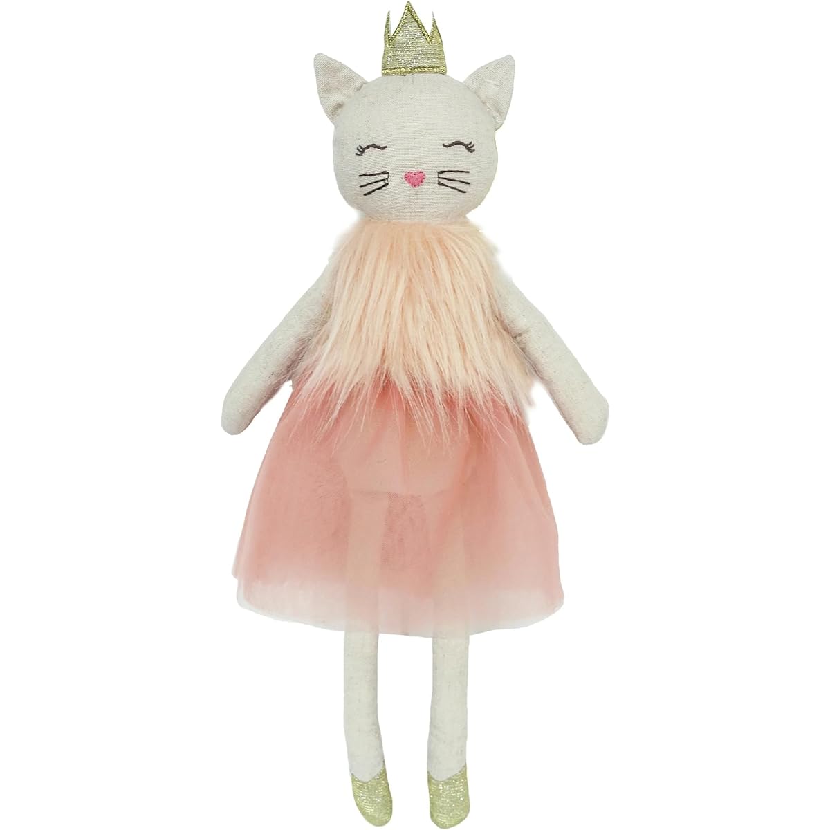 MON AMI Chloe The Kitty Princess Plush Toy 15" Cat Stuffed Animal Soft Huggable Toy or Nursery Decor Great Gift for Kids of All Ages