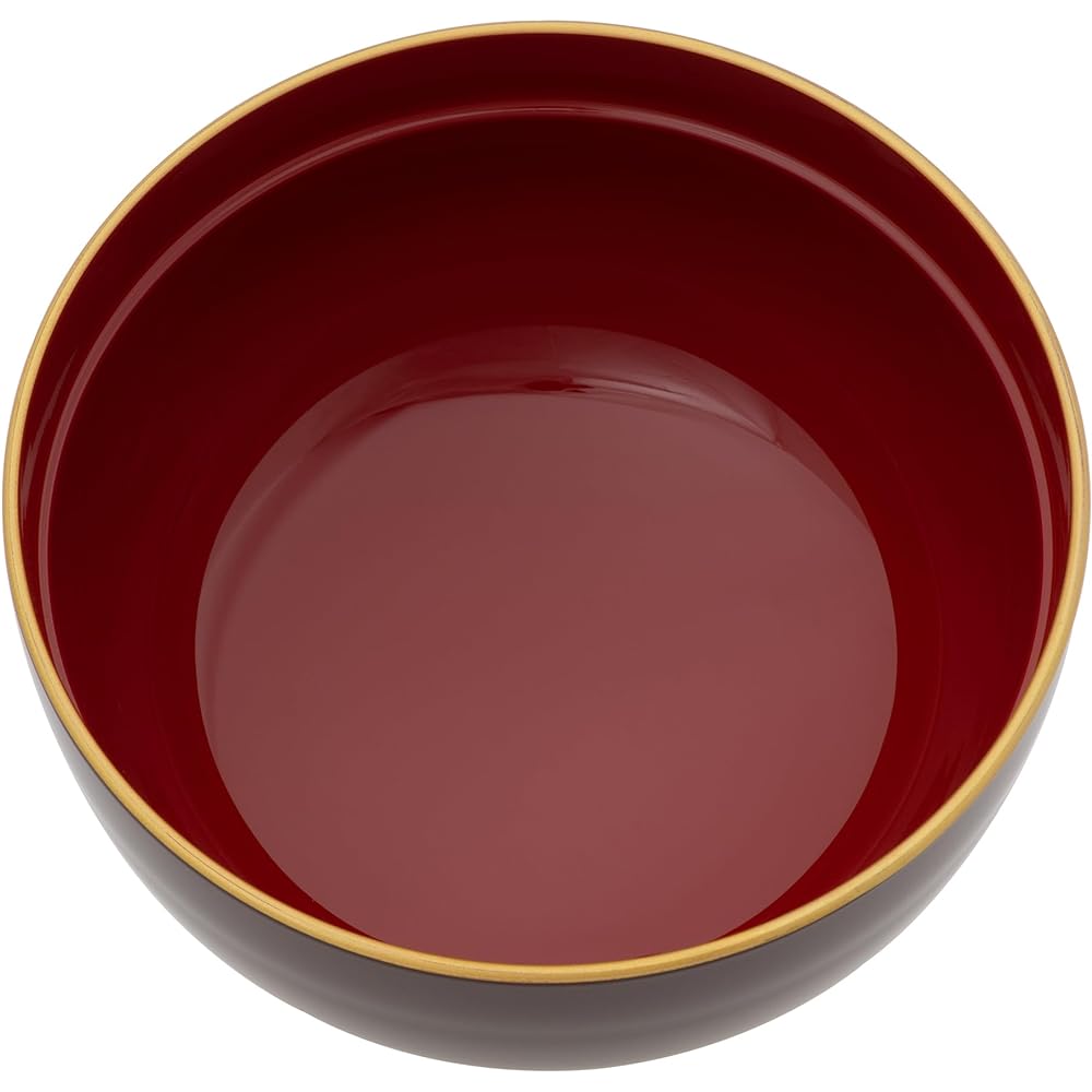 [Bulk purchase] Set of 5 Yamanaka lacquer zoni bowl soup bowl with lid Large Daimyo Tamebuchi gold lacquer 400ml Dishwasher safe Japanese tableware Yamanaka lacquerware Traditional craft Made in Japan yam003-5