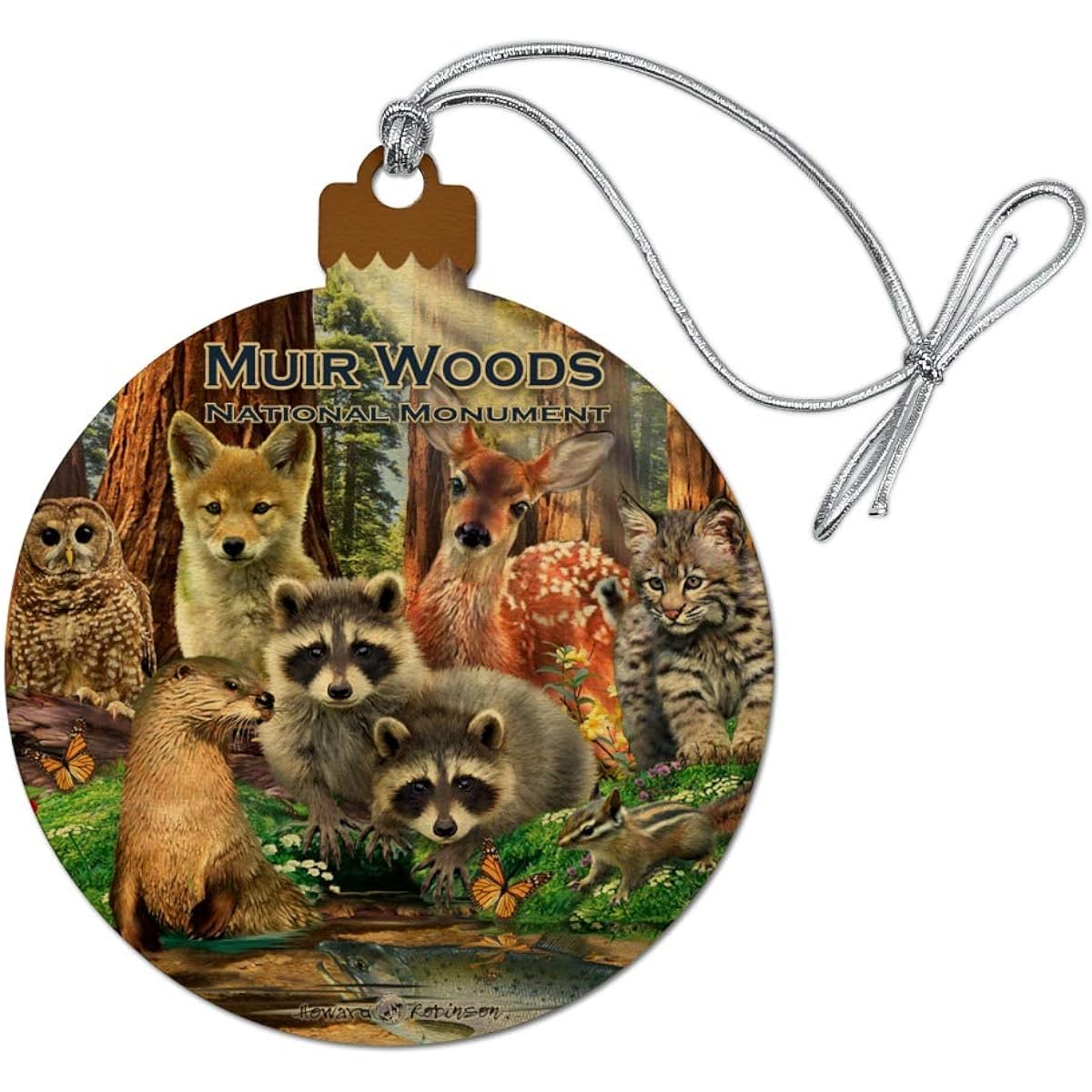 Muir Woods National Monument California California Redwoods Forest Animals Wood Christmas Tree Holiday Ornaments