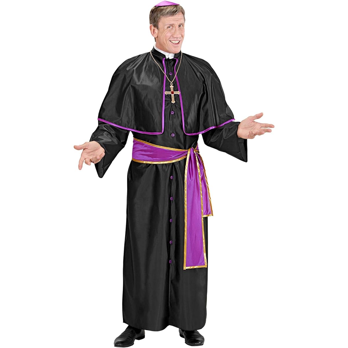 Mens Cardinal Costume Medium UK 40/42" for Vicar Priest Church Fancy Dress by WIDMANN [Parallel Import]