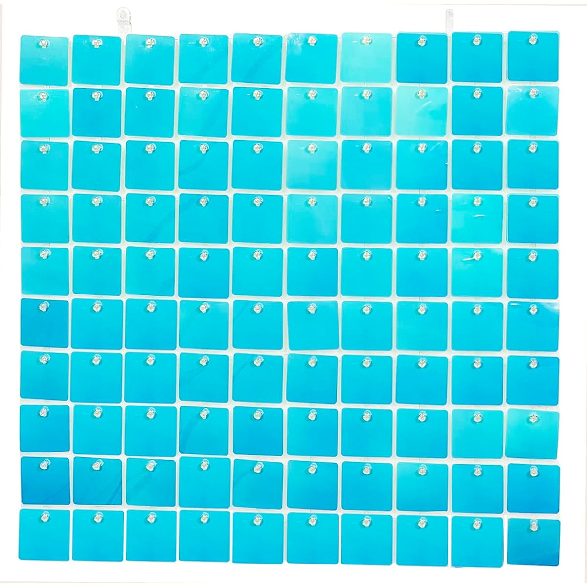 LANGXUN 24 Square Sequin Shimmer Wall Backdrop Panel (Mermaid Blue)