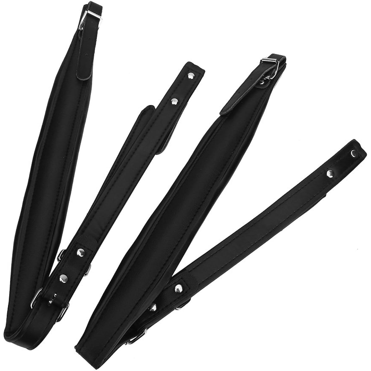 VGEBY Accordion Strap Padded Adjustable Accordion Strap Bass Strap Polyurethane Shoulder Strap for 16-120 Bass (Black), Black, default