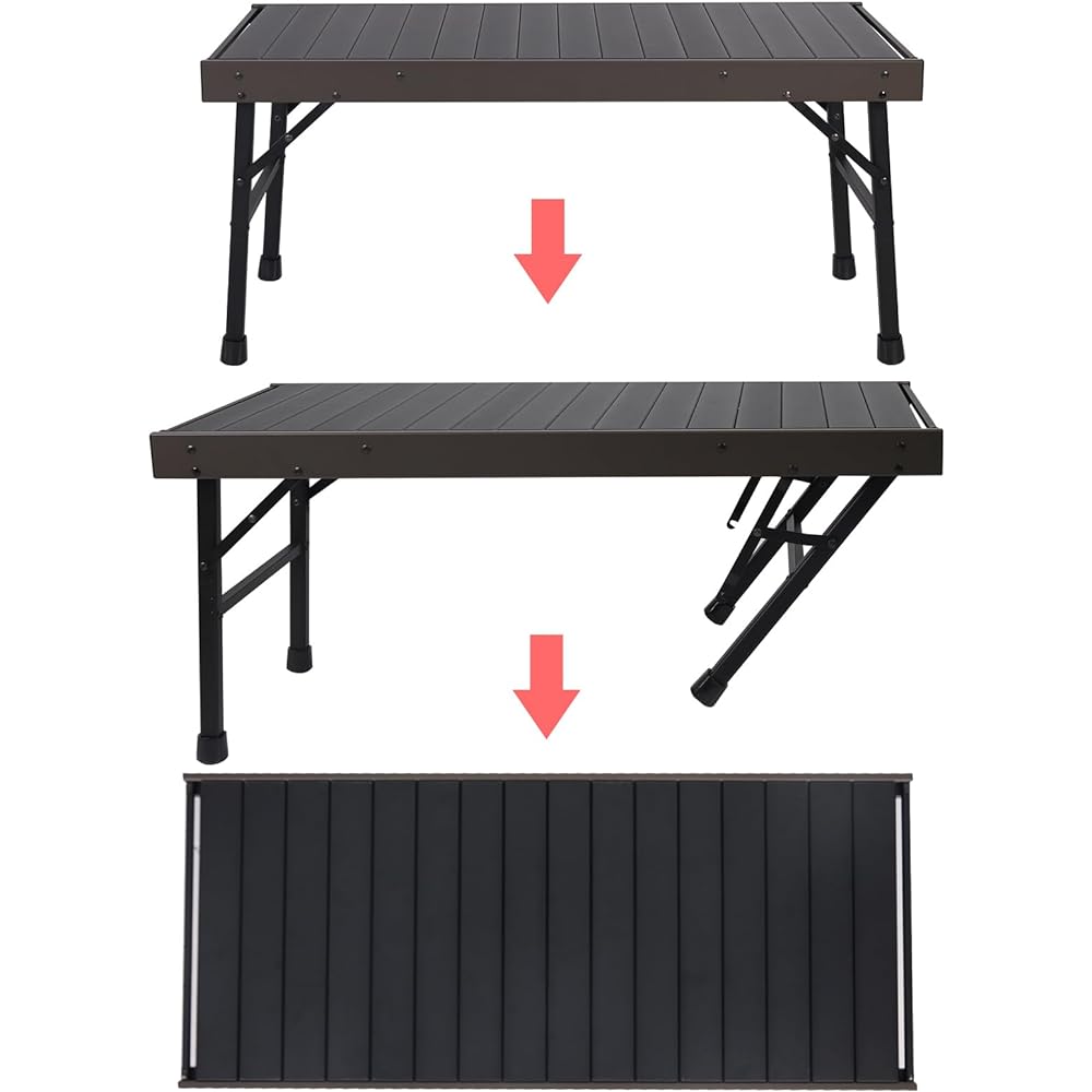 SUN-YE Camping Table, Outdoor Table, No Assembly Required, IGT Table, Folding, Compatible IGT Products, Free Combination, Aluminum, Lightweight, Rust Resistant, Washable, Professional Waterproof Storage Bag Included