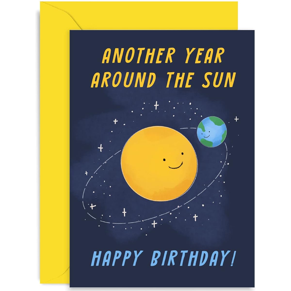 Old English Co. Fun Happy Birthday Card for Him and Her - Another Year of Sunshine - Cute Birthday Wishes for Men, Women, Brothers, Sisters, Friends | Blank Inside, Envelope Included