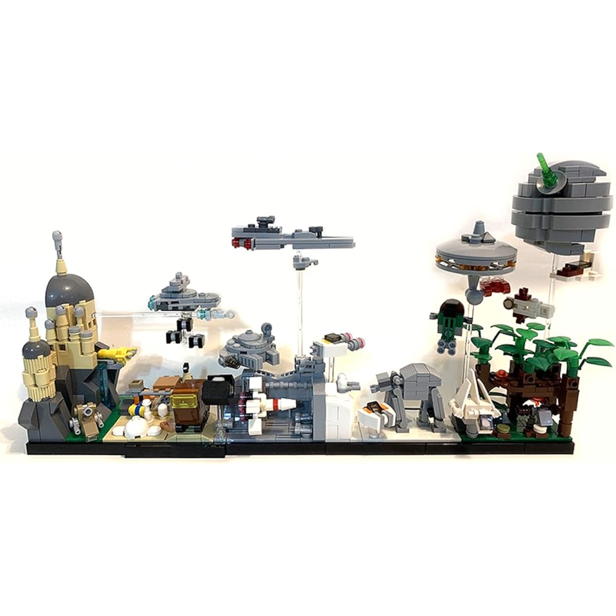 VONADO Architecture Skyline Collection Space Wars Building Blocks Model Tatooine Spaceship Imperial Fighter Toy Construction Set, Great Building Toys for Fans and Kids (788 Pieces)