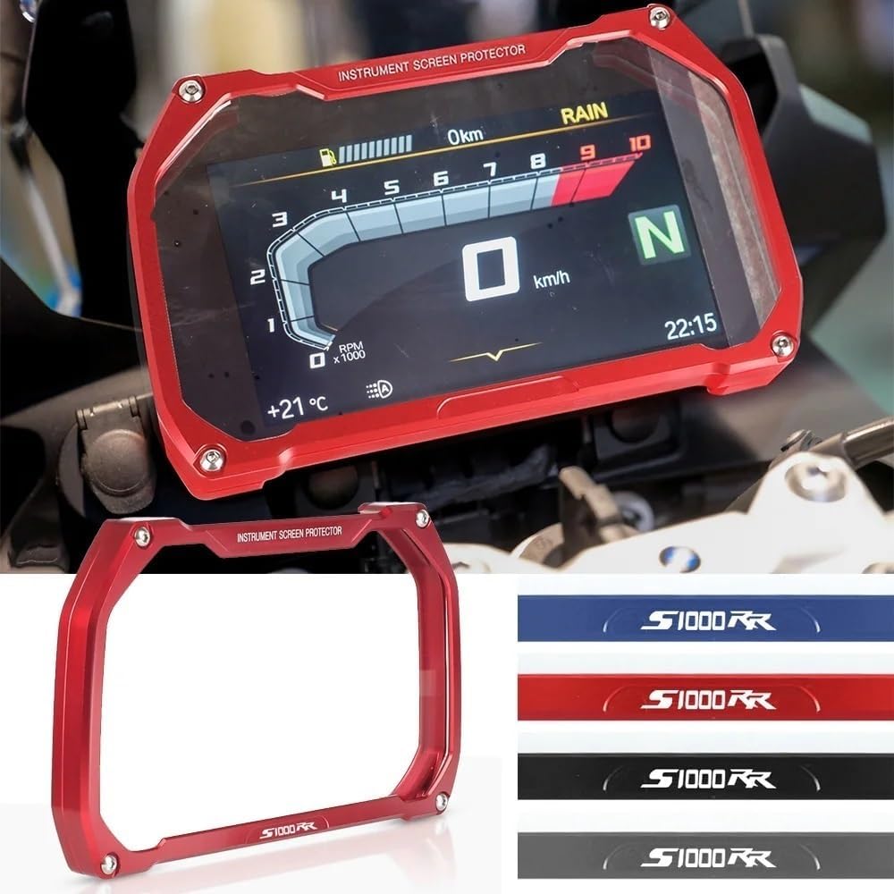 Motorcycle Instrument Frame B&mw S1000RR S1000XR S 1000 S1000 RR S1000 XR 2020 2021 Motorcycle Glare Meter Frame Screen Instrument Protector Cover (Color : 9)