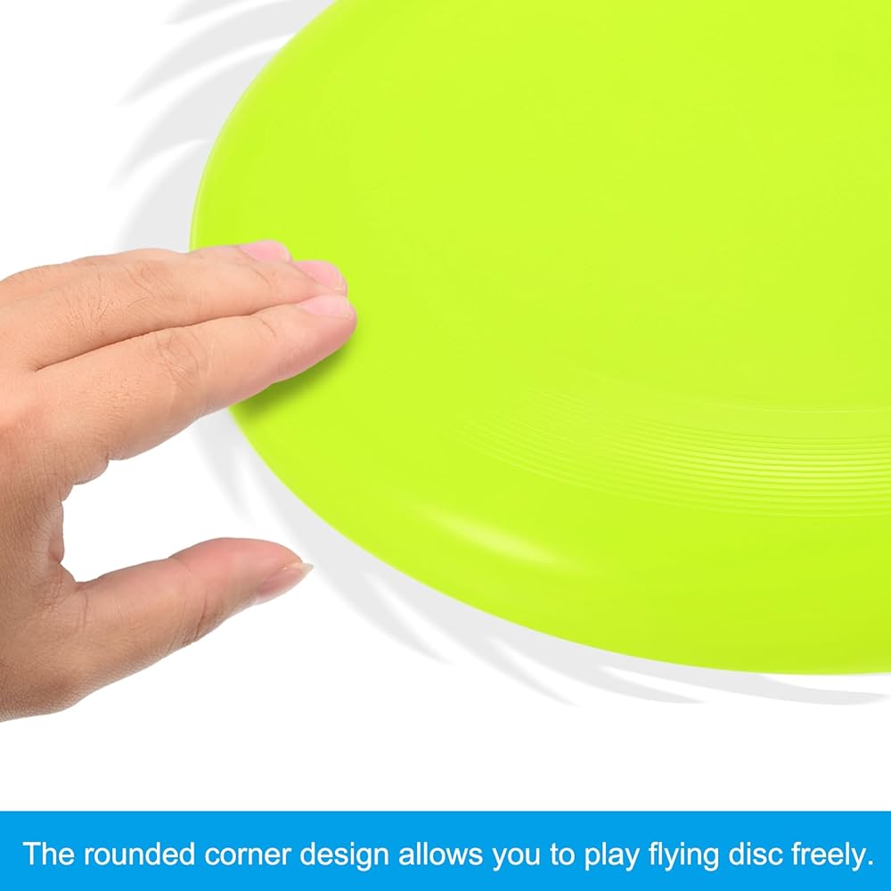 PATIKIL Flying Disc 10.8" 175g Set of 2 Sports Training Disc Backyard Lawn Beach Outdoor Park Fluorescent Green