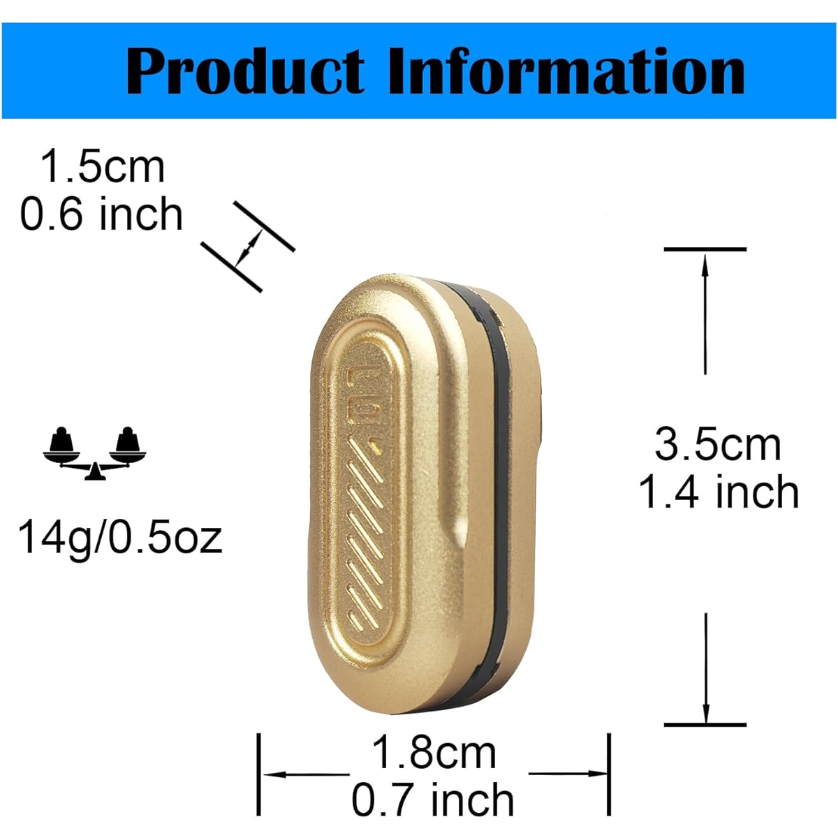 FSFHSJ Mini Adult Fidget Toys, Magnetic Metal Fidget Slider, 3-Story EDC Adult Toys, Fidget Toys for Relieving Stress and Anxiety, CNC Machined Aluminum Alloy Metal Fidget Toys (Gold)