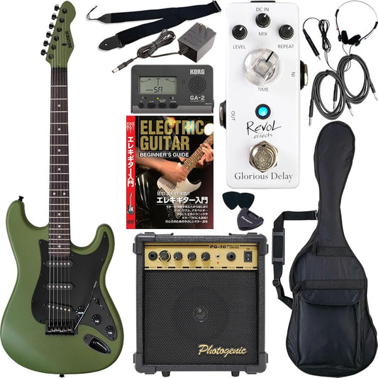 SELDER Electric Guitar Stratocaster Type ST-16/AMG Sakura Gakki Original Revol Effects Effector Beginner Set [Delay Glorious Delay/EDL-01]
