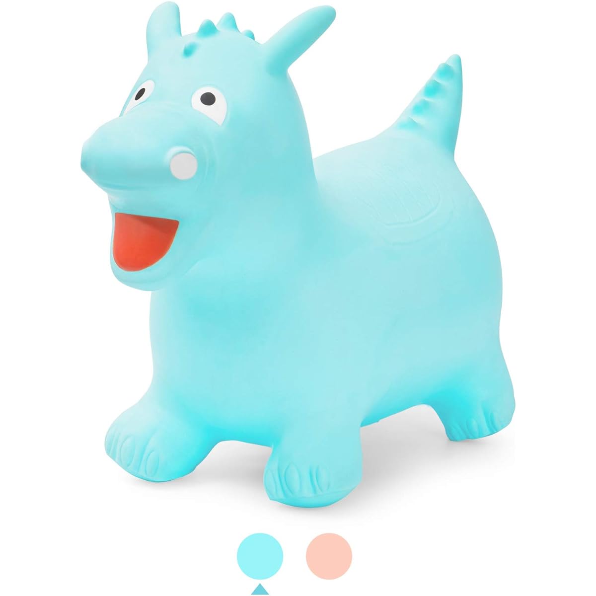 ROBUD Dragon Bouncy Horse Inflatable Jumping Hopper Ball for Kids with Hand Pump for Toddlers Dragon (Blue)
