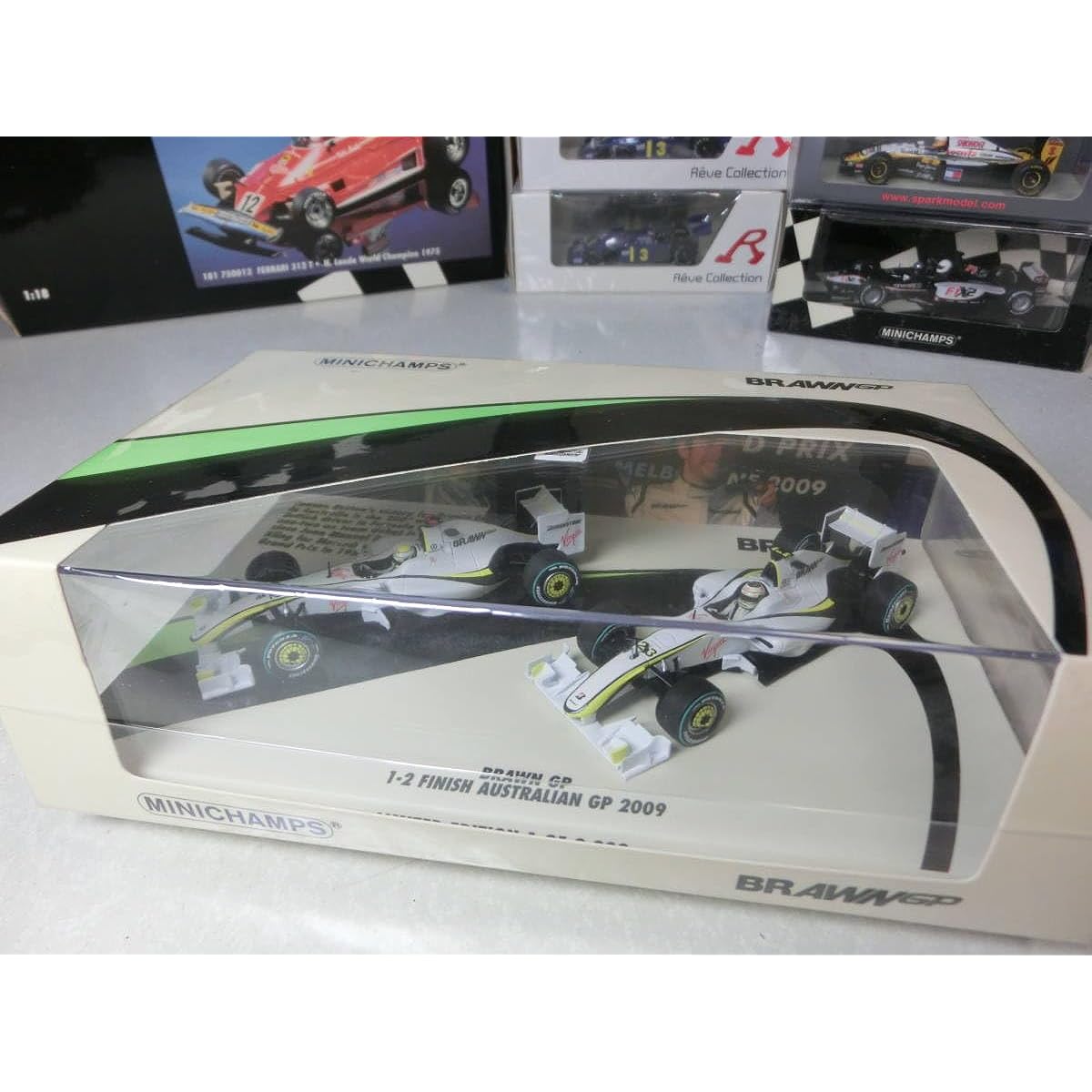 Out of print 12 finish set Brown GP BGP 001 Button & Barrichello