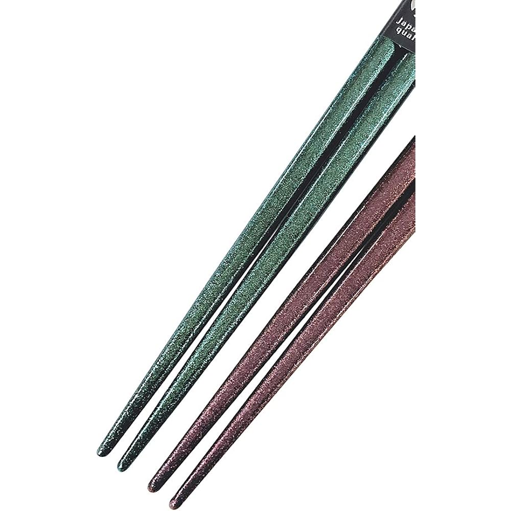 Couple chopsticks, dishwashing silver dance cherry, green, purple, with design paulownia box and wrapping, wedding anniversary, wedding anniversary, parents, father, mother, golden wedding, silver wedding, wooden wedding, celebration, present, gift [176]