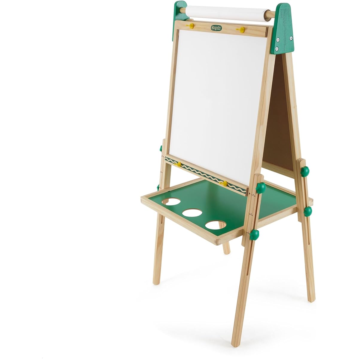 Crayola Kids Wooden Easel, Dry Erase Board & Chalkboard, Gift for Kids, Age 4, 5, 6, 7