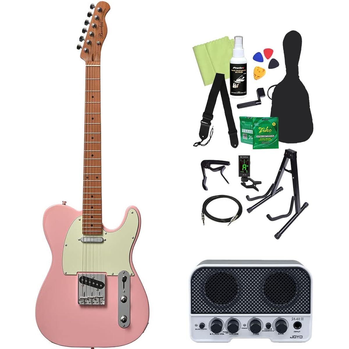 Bacchus BTE-1-RSM/M Electric Guitar Beginner 14-piece Set [Includes Bluetooth Mini Amplifier] SLPK Telecaster Type Bacchus