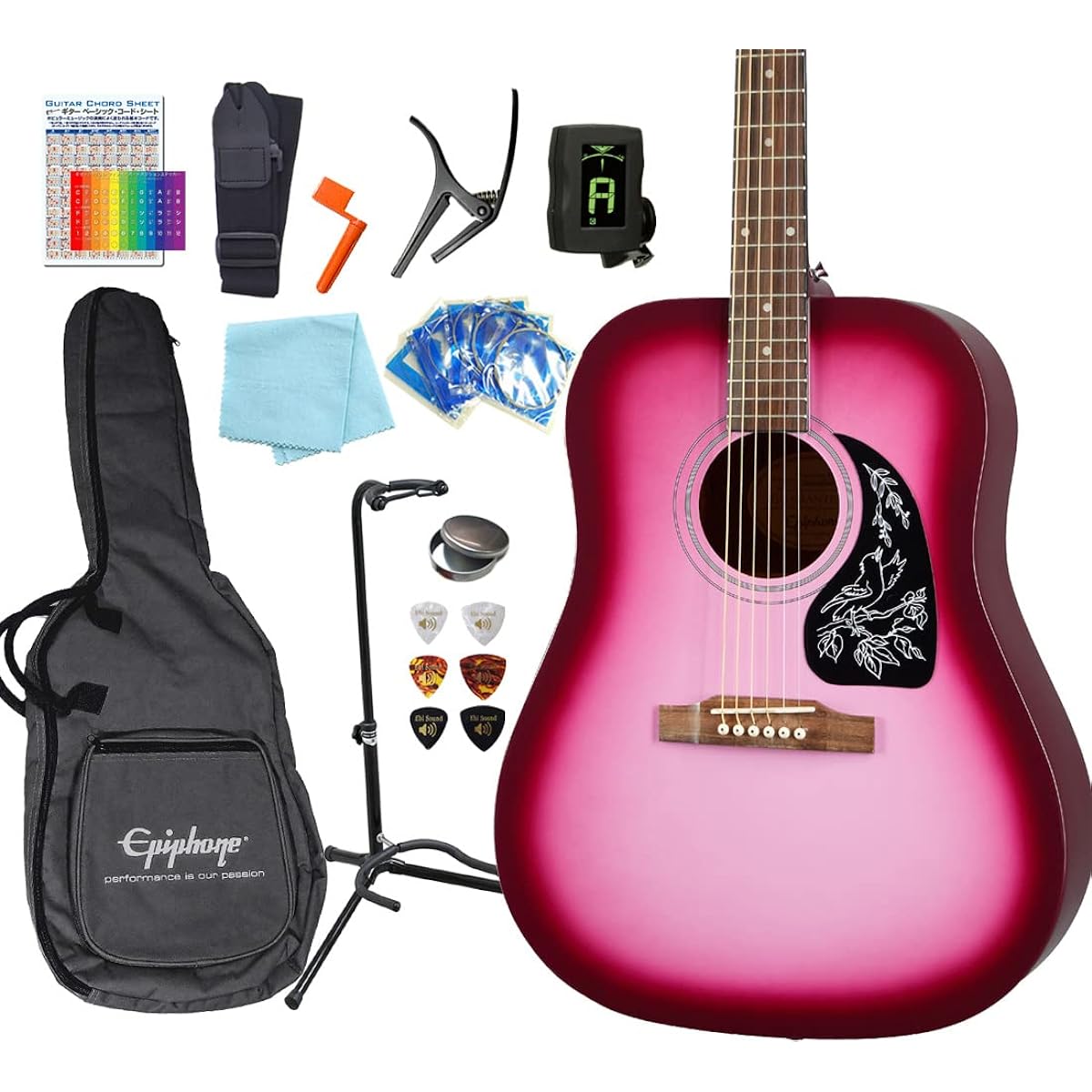 Epiphone Acoustic Guitar Starling, Beginner's 13-piece Set, HPP [98765]