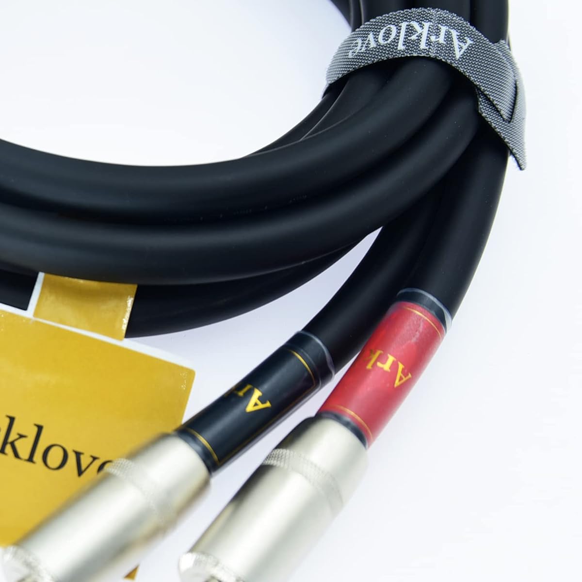 Arklove 2 Pack 30ft 1/4" to 1/4" Speaker Cabinet Cable Amplifier Connection Heavy Duty 12 Gauge Patch Cord TS1/4 Male Audio Speaker Cable 12AWG Wire for DJ PA