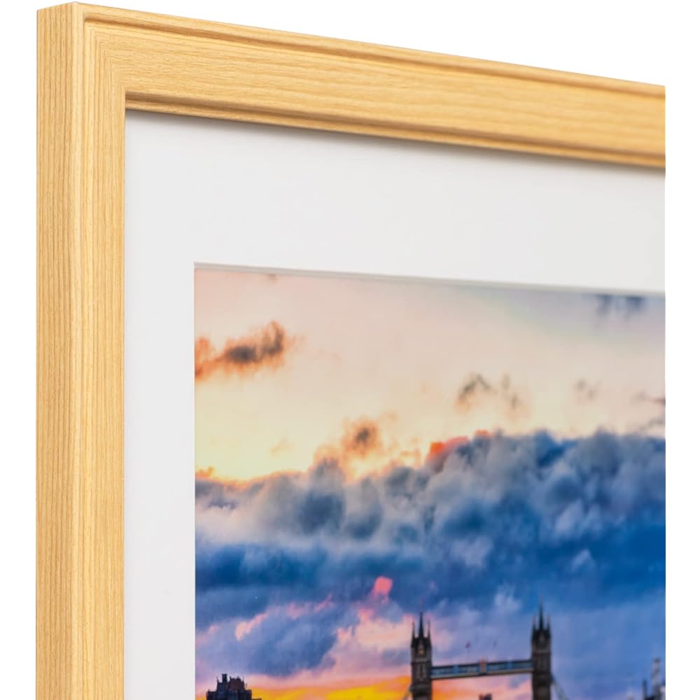 Kenko Picture Frame Cosmos All Paper Wooden Front Acrylic Board Natural MCM-Z-NA