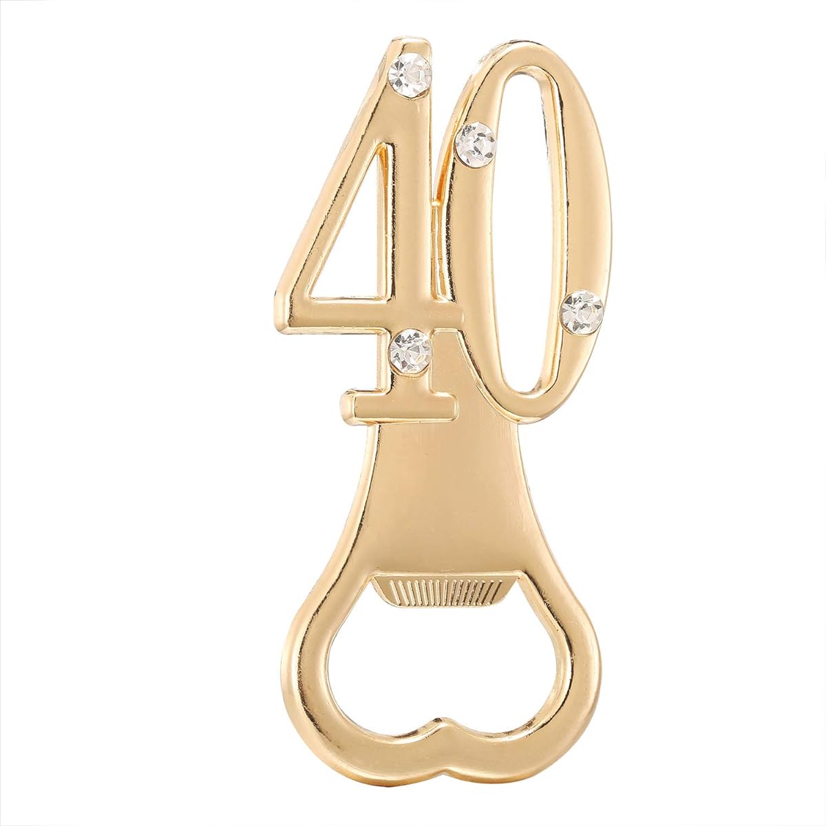 Creative Bottle Opener Set of 24 40th Birthday Party Favors 40th Anniversary Party Gifts Black and Gold Theme 40th Birthday Party Favors Souvenirs Guest Decorations (24, Gold 40)