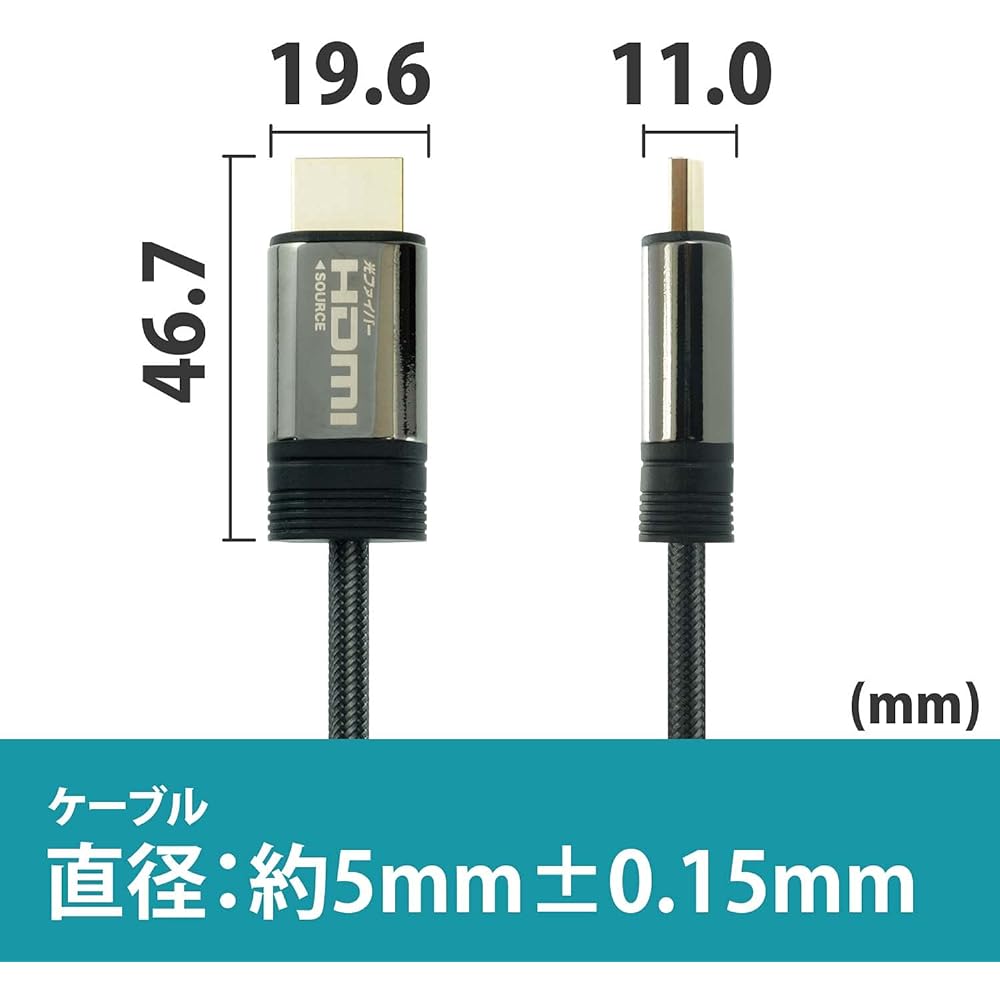 Horlick Optical Fiber HDMI Cable 20m Mesh Type HH200-603GY