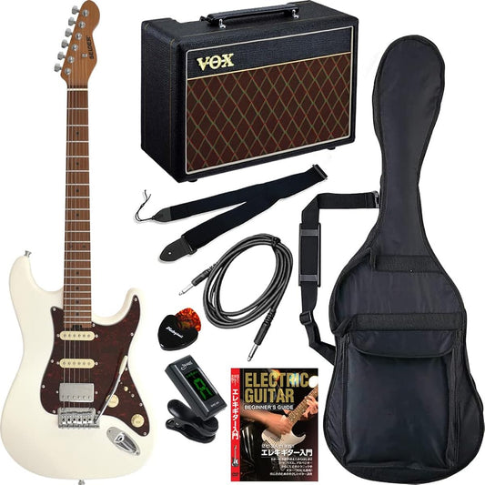 SELDER Electric Guitar Stratocaster Type ST-33RM/OW Owl White Beginner's Super Limited Set