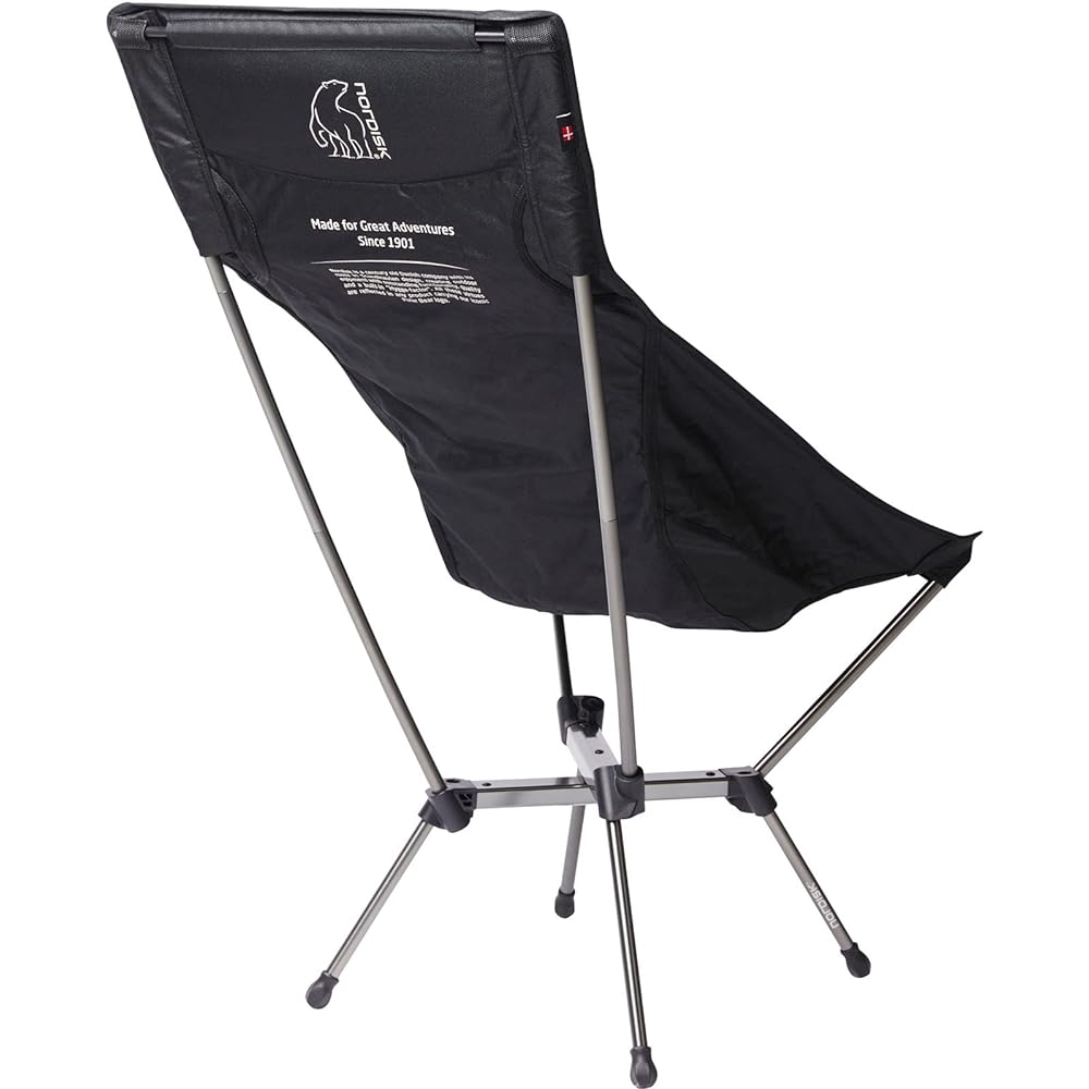 NORDISK Outdoor Camping Chair Kongelund Lounge Chair Black 149066
