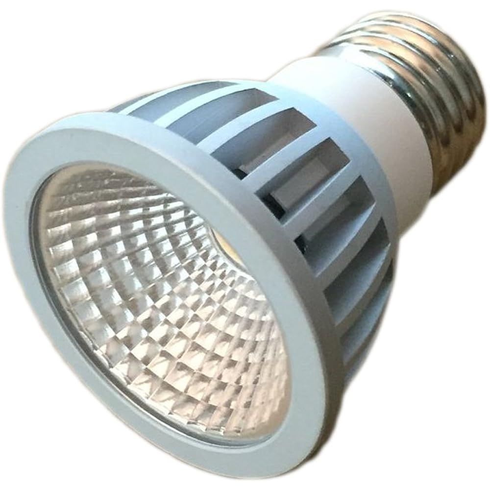 Fwaytech LED Light Bulb E26 Light Bulb Color Dimmable COB7W JDRφ50 Dimmable Duct Rail LED Spotlight Equivalent to Halogen Bulb Shape 60W to 75W Dichroic Halogen Compatible with Sealed Fixtures Set of 6 (Equivalent to Light Bulb Color (2700K), Silver Body