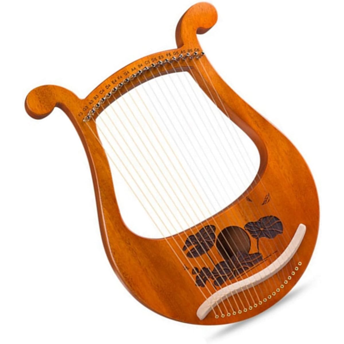 WowZza 19 String Lyre Harp Instrument with Spare String Tuning Wrench Lyra Harp/4