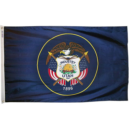 Annin Flagmakers 145360 3 ft. x 5 ft. Nyl-Glo Utah Flag