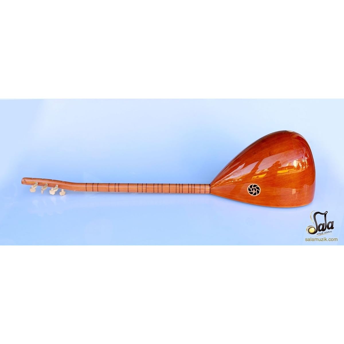 Turkish Quality Left Hand Long Neck Mulberry Baglama Saz For Sale ASL-113L