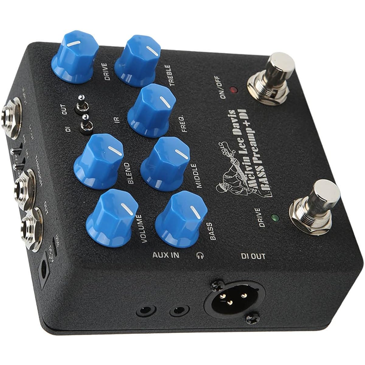 Bass Preamp, Metal 2 Switch NBP‑5 3 Band Equalizer Single Effect Pedal Noise Reduction with Audio Interface for Playback for Infrared Loading