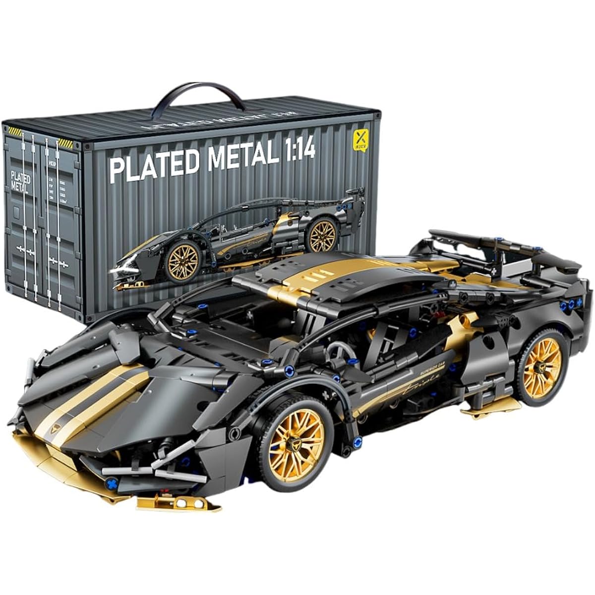 Chodia Sports Race Car Building Blocks Set for Adults Boys Black Racing Supercar Toy Kit Collectibles 1:14 MOC Model Construction Birthday Gifts for Men Teens Age 8-12 12-16,8 9 10 11 12 13 14 14+
