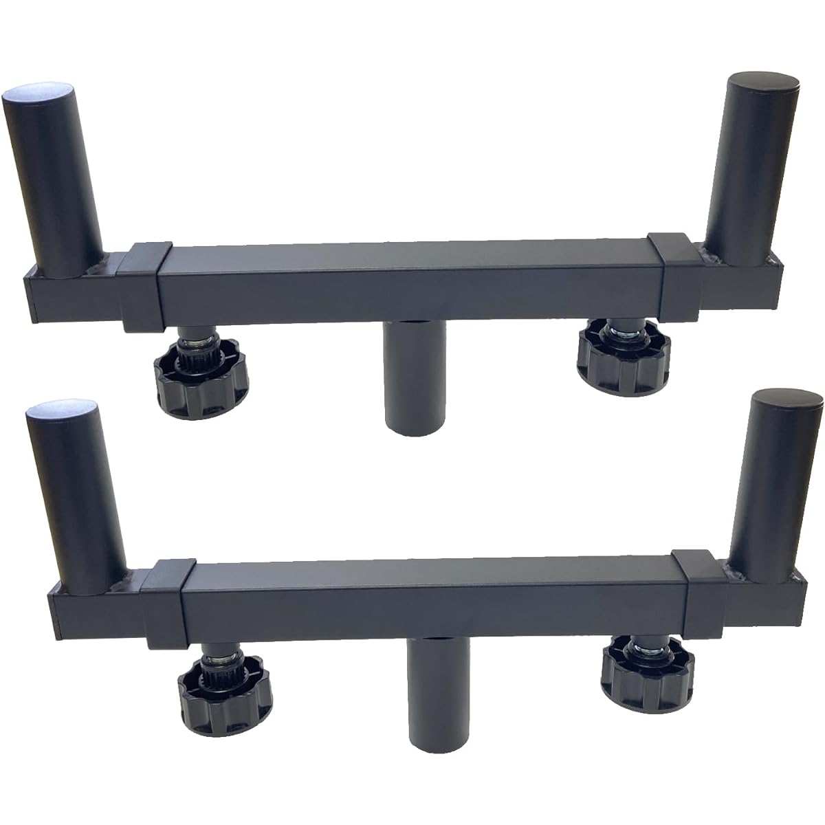 Speaker Stand Mount Dual Speaker Pole Mount Bracket for Pa Speaker DJ Speaker On Stage Speaker Width Adjustable (15.7"~22.8")