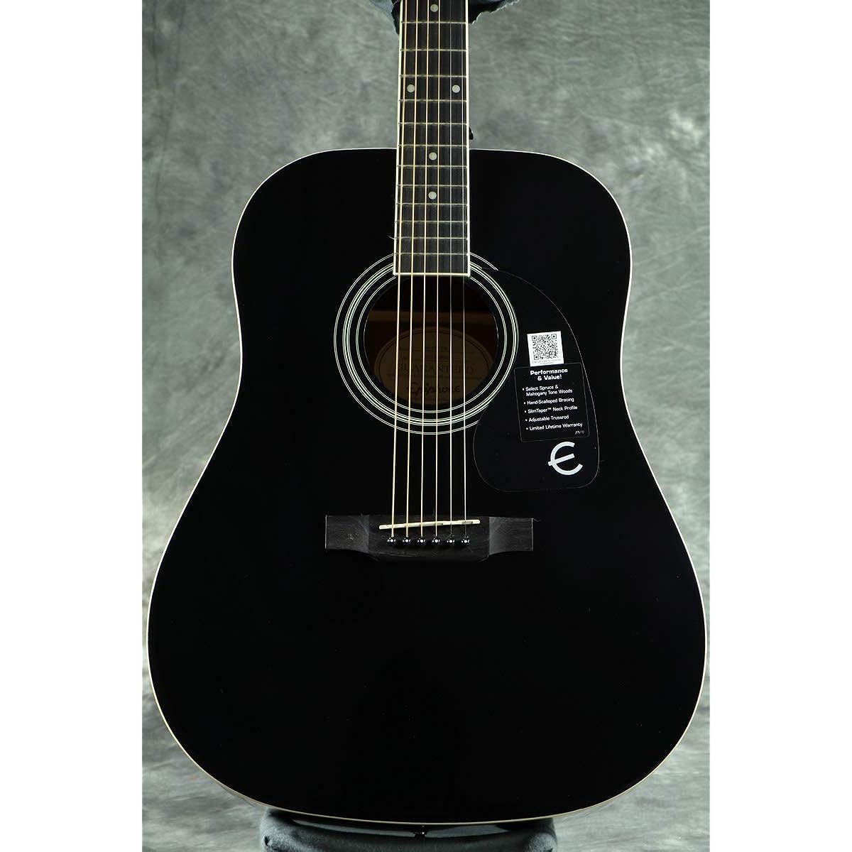 EPIPHONE/Songmaker DR-100 EB (Ebony) Epiphone Folk Guitar Acoustic Guitar Introduction Beginner DR100