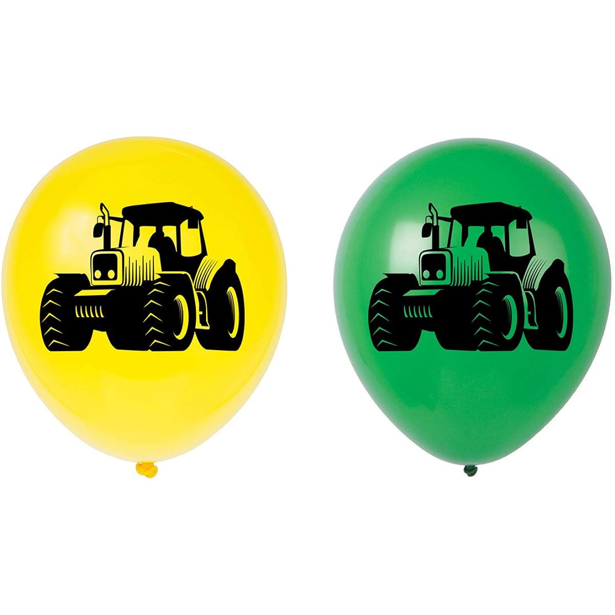 Tractor Latex Balloons 12" (16pcs) Green Yellow Farm Tractor Birthday Party Decorations Supplies