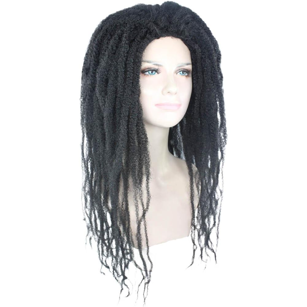 Wigs2you Long Dread Black Hair Wig Lock H-1966 B Series Dance Full Wig Cosplay Finest Natural Wig Men's and Women's Dressing