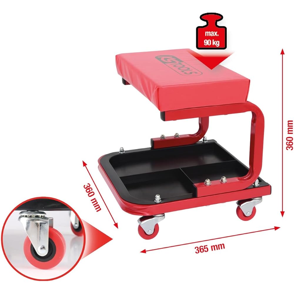 KS TOOLS Mobile Workshop Stool 440x360x360mm Mobile workshop stool 440x360x360mm 500.8020