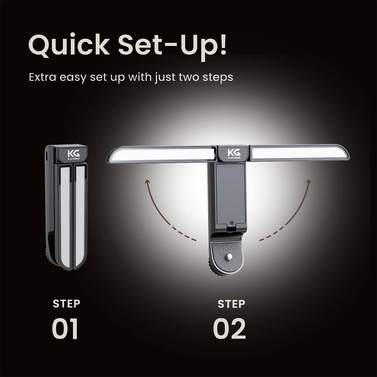 KraftGeek Music Stand Light - Black